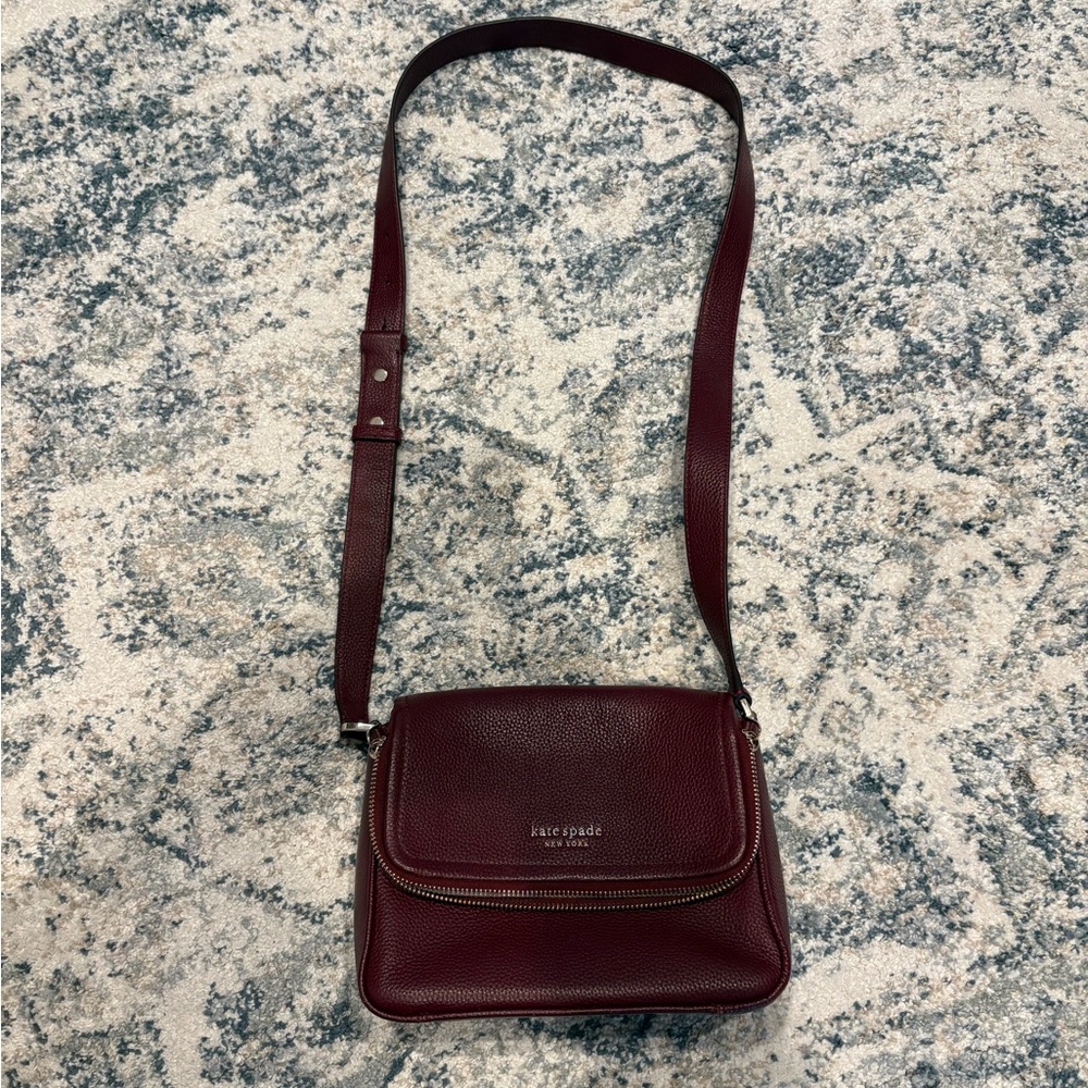 Kate Spade Deep Red Crossbody Bag great condition